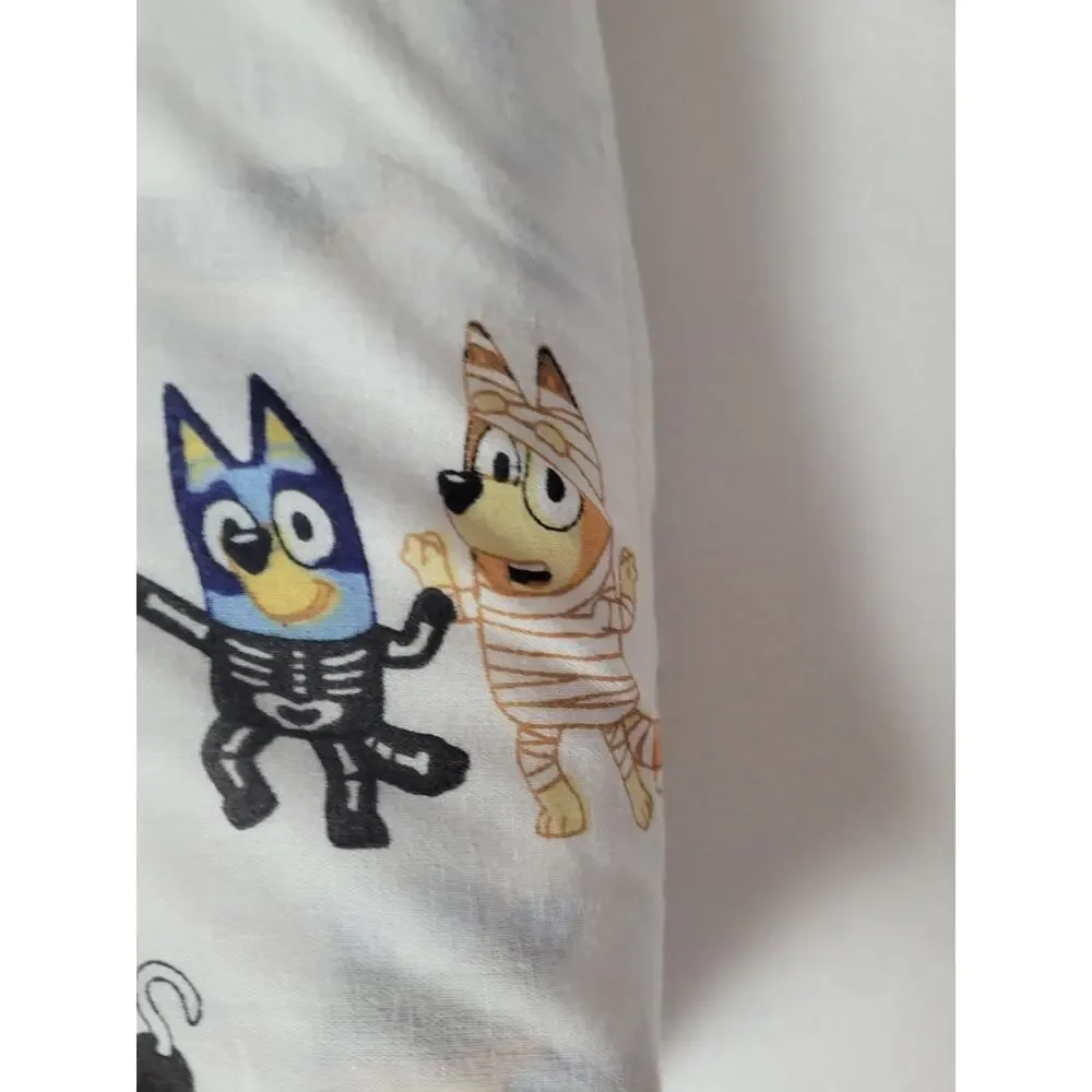 Bluey & Bingo Halloween Cotton Twin Sheet Set Mummy & Skeleton Sheets